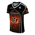 personalized cincinnati bengals halftone slant orange black jersey best selling