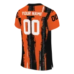 personalized cincinnati bengals striped texture orange jersey best selling