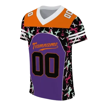 personalized clemson tigers brushstroke xs purple black jersey fashion forward