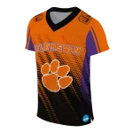 personalized clemson tigers halftone flow orange black jersey best selling