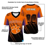 personalized clemson tigers halftone flow orange black jersey best selling