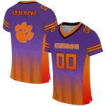 personalized clemson tigers halftone sweep purple black jersey best selling