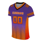 personalized clemson tigers halftone sweep purple black jersey best selling