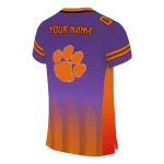 personalized clemson tigers halftone sweep purple black jersey best selling