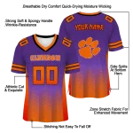 personalized clemson tigers halftone sweep purple black jersey best selling