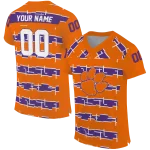 personalized clemson tigers layered grids orange jersey best selling