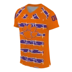personalized clemson tigers layered grids orange jersey best selling