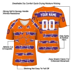 personalized clemson tigers layered grids orange jersey best selling
