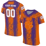 personalized clemson tigers rugged stripes orange jersey best selling