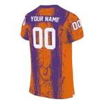 personalized clemson tigers rugged stripes orange jersey best selling