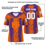personalized clemson tigers rugged stripes orange jersey best selling