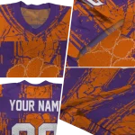 personalized clemson tigers rugged stripes orange jersey best selling