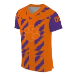 personalized clemson tigers stripe block orange jersey best selling