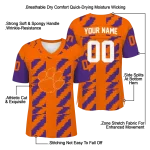 personalized clemson tigers stripe block orange jersey best selling