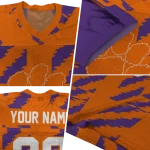 personalized clemson tigers stripe block orange jersey best selling