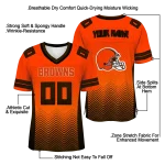 personalized cleveland browns halftone sweep orange black jersey best selling