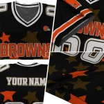 personalized cleveland browns star cluster black jersey best selling