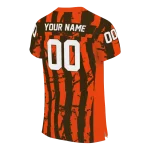 personalized cleveland browns stripe splatter brown jersey best selling