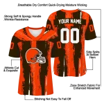 personalized cleveland browns striped texture brown jersey best selling