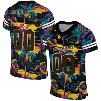 personalized cleveland browns sundown palm jersey best selling