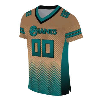 personalized coastal carolina chanticleers halftone sweep gold black jersey fashion forward