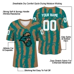 personalized coastal carolina chanticleers stripe splatter green jersey best selling
