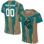 personalized coastal carolina chanticleers striped texture green jersey best selling