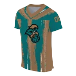 personalized coastal carolina chanticleers striped texture green jersey best selling