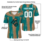 personalized coastal carolina chanticleers striped texture green jersey best selling