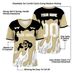personalized colorado buffaloes dripping flames gold white jersey best selling