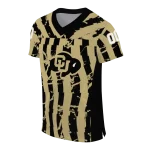 personalized colorado buffaloes stripe splatter gold jersey best selling