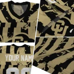 personalized colorado buffaloes stripe splatter gold jersey best selling