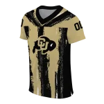 personalized colorado buffaloes striped texture gold jersey best selling