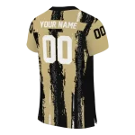 personalized colorado buffaloes striped texture gold jersey best selling