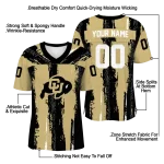 personalized colorado buffaloes striped texture gold jersey best selling