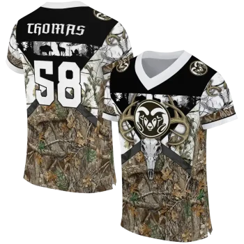 personalized colorado state rams antler skull camouflage hunting jersey best selling