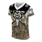 personalized colorado state rams antler skull camouflage hunting jersey best selling