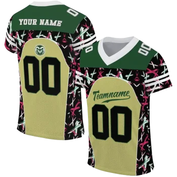 personalized colorado state rams brushstroke xs gold black jersey best selling