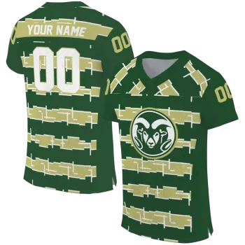 personalized colorado state rams layered grids green jersey best selling