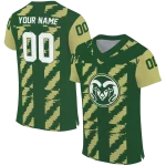 personalized colorado state rams stripe block green jersey best selling