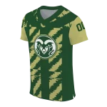 personalized colorado state rams stripe block green jersey best selling