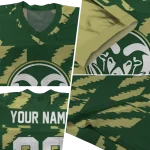 personalized colorado state rams stripe block green jersey best selling
