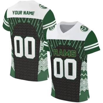 personalized colorado state rams tire arrows green black white jersey best selling