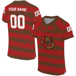 personalized cornell big red art stripe red jersey best selling