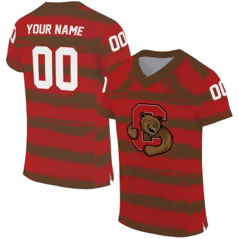 personalized cornell big red art stripe red jersey best selling