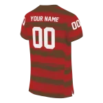 personalized cornell big red art stripe red jersey best selling