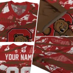 personalized cornell big red camo shatter red jersey best selling