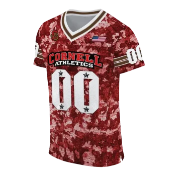 personalized cornell big red camouflage abstract red jersey fashion forward