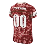 personalized cornell big red camouflage abstract red jersey best selling