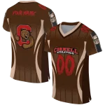 personalized cornell big red dynamic dots brown jersey best selling